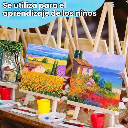 Vista 5 de ESRICH Tableros de lona para pintura, paquete de 15 lienzos de 4 x 4, 100% algodón, pequeños lienzos imprimados sin ácidos, mini paneles de lienzo