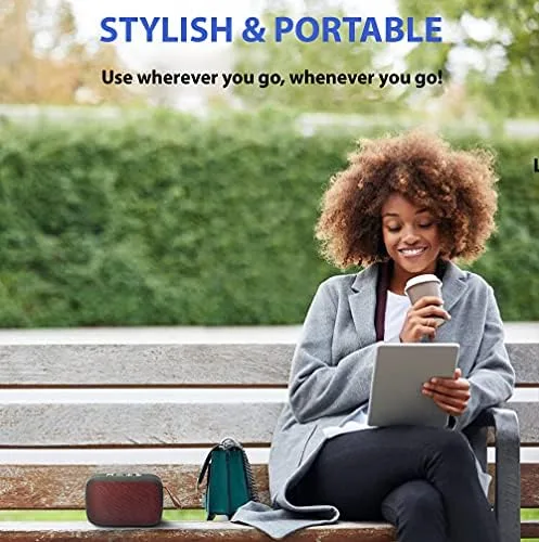 Vista 2 de Altavoz compatible con su Xiaomi Poco X3 Pro Diseño de tela 3W Playtime 6H Interior, Viaje al aire libre (rojo)