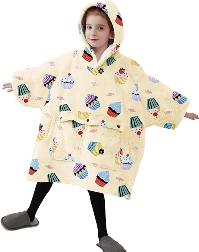 Vista 16 de Manta con Capucha Usable NOUKOW Manta Sherpa de Gran Tamaño Sudadera de Franela con Bolsillo Grande