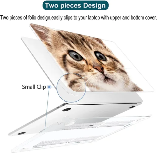 Vista 4 de Funda compatible con MacBook Air de 15 pulgadas 2026 2025-2023 Release M5 A3448 M4 A3241 M3 A3114 M2 A2941 Funda de plástico duradera con cubierta