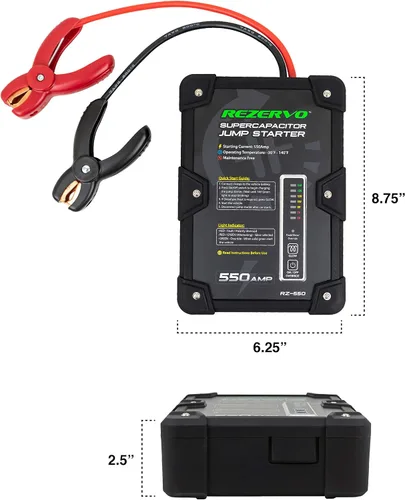 Vista 4 de Arrancador sin batería Rezervo - Arranca vehículos usando tecnología Ultracapacitor para coches, camiones, barcos, RVs, vehículos todo terreno