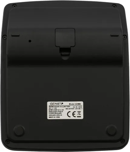 Vista 4 de Genie 220 MD - Calculadora de escritorio de 10 dígitos (energía solar y batería), diseño compacto, color negro