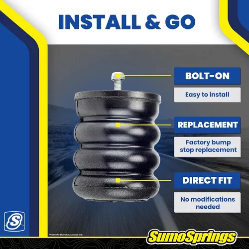 Vista 5 de SuperSprings Juego de resortes traseros SumoSprings para Ford Transit 150/250/350/350HD (2015-2025 RWD / 2020-2025 4WD) Capacidad de 1000 libras