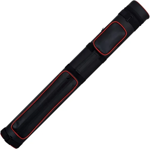 Vista 7 de Action Piping ACP22 2x2 Hard Pool Cue Case Negro con azul (black with Blue Piping)