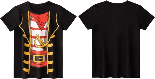 Vista 3 de Camiseta de manga corta para niños con diseño de calabaza de Halloween