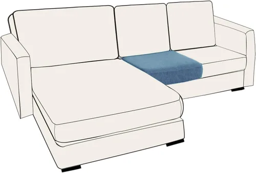 Vista 146 de UNBBRRL Fundas de cojín de asiento para sofá, elásticas, funda de cojín individual para sofá, fundas de cojín para sofá, fundas de héroe protegen
