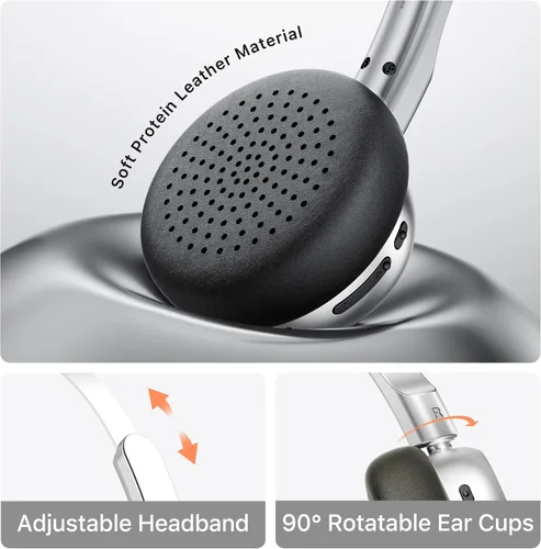 Vista 3 de iKF Auriculares Bluetooth inalámbricos retro R1, tiempo de reproducción de Negro