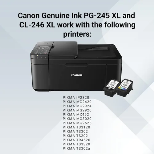 Vista 6 de Canon PG-245 XL / CL-246 XL - Paquete económico de tinta auténtica (2 cartuchos) con papel fotográfico de 50 hojas, compatible con iP2820