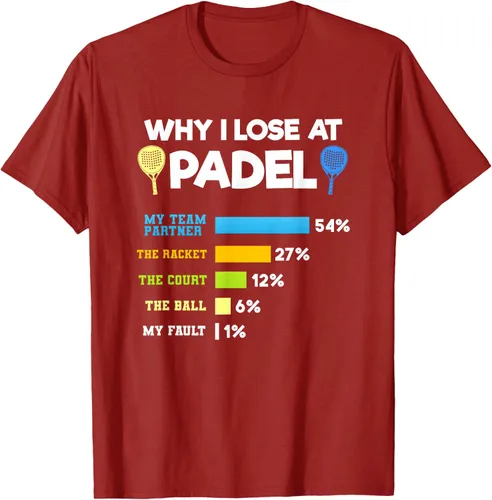 Vista 49 de Camiseta Why I Lose At Padel Answers Not My Fault