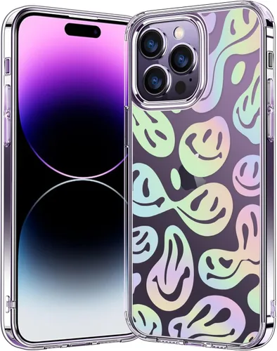 Vista 15 de bicol Funda para iPhone 14 con diseños claros y modernos para mujeres y niñas, [con protector de pantalla] ajuste delgado, a prueba de golpes, funda