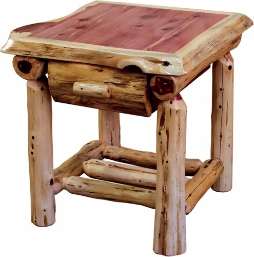 Vista 5 de Furniture Barn USA -Dormitorio rústico Lod - Juego de dormitorio estilo misión Red Cedar Log Queen