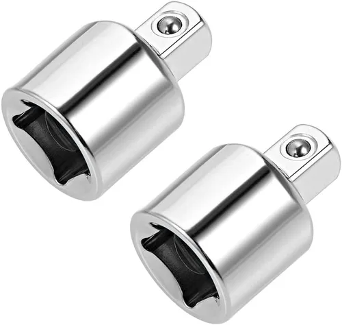 Vista 5 de uxcell 2 unidades de 1/2 pulgada (F) x 3/8 pulgadas (M) reductor de enchufe para llaves de trinquete, hembra a macho, Cr-V