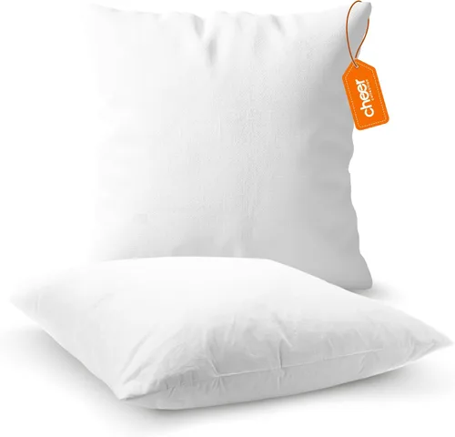 Vista 8 de Cheer Collection Almohadas decorativas cuadradas para cama y sofá, 26 x 26 pulgadas, con funda, rellenos de almohada perfectos para almohadas