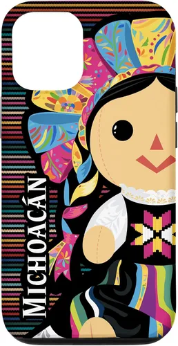 Vista 11 de Funda para iPhone 12 mini Michoacan Monita Muneca Maria de Trapo Mexicana