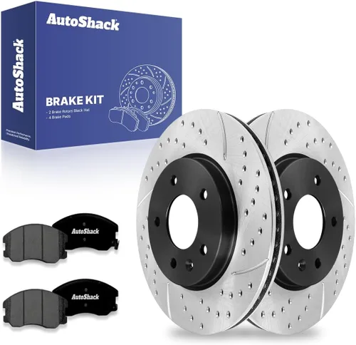 Vista 8 de AutoShack BRK010336134 - Kit de freno delantero de repuesto para Chevrolet Equinox Captiva Sport Saturn Vue Pontiac Torrent FWD con pastillas