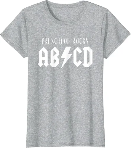 Vista 38 de Preschool Rocks Teacher Back to School ABCD Rock First Day T-Shirt Asphalt Grey
