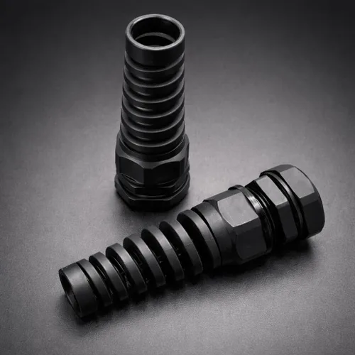 Vista 5 de Prensaestopas flexible NPT de 1/2", alivio de tensión de agarre en espiral para cable de coleta (paquete de 2)