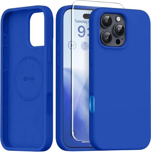 Vista 179 de GONEZ Funda magnética para iPhone 12 Case / 12 Pro Case, compatible con MagSafe, [protector de pantalla + protector de lente de cámara], funda