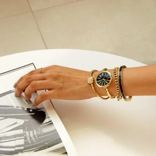 Vista 3 de Anne Klein, AK1470, juego de reloj y pulsera tipo esclava para mujer.