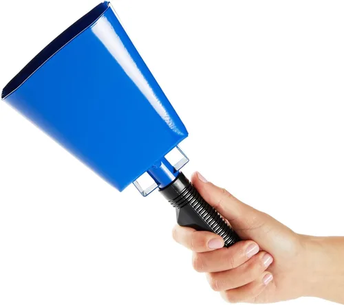 Vista 9 de Blue Panda Cencerros para eventos deportivos, cencerro azul de 9.5 pulgadas con asa, paquete de 2 – Hacedores de ruido deportivo para fútbol y fútbol
