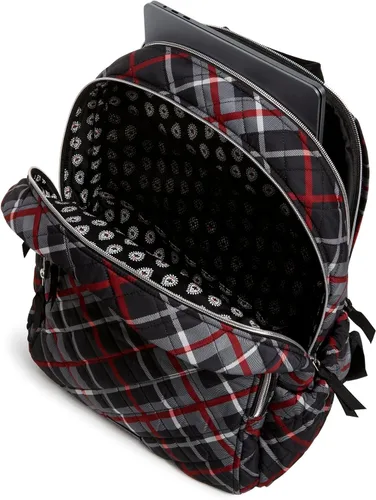 Vista 2 de Vera Bradley Mochila Campus de sarga de rendimiento para mujer, a cuadros, talla única