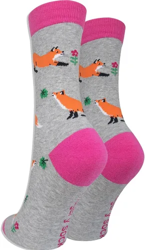 Vista 6 de Calcetines Premium Comfort Fox para mujer 4-10, Zorro