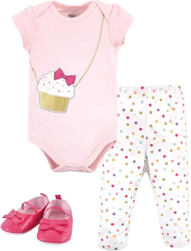 Vista 13 de Little Treasure - Conjunto unisex de mameluco de algodón, pantalón y zapatos para bebé Collar de ancla