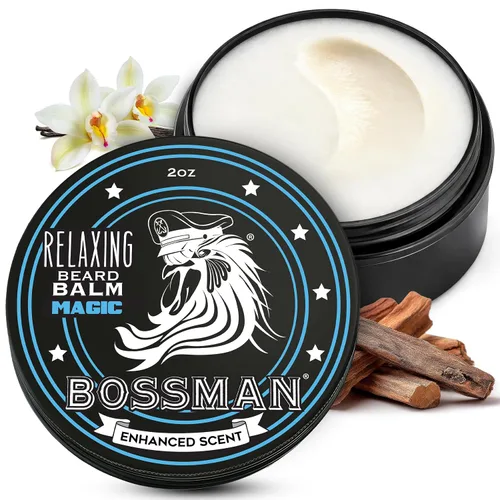 Vista 9 de Bossman Essentials Kit de barba para hombres, juego de 3, gelatina de aceite para barba, crema acondicionador fortificante, bálsamo para barba