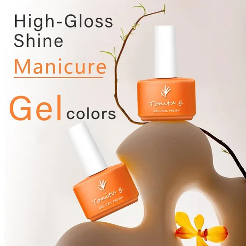 Vista 5 de TONITU G · Juego de 6 esmaltes de uñas de gel de gelatina, color rosa pálido, rosa pálido, rosa polvoriento, melocotón, malva, gris topo, kit