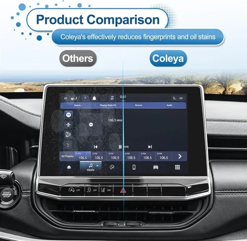 Vista 6 de Protector de pantalla de brújula 2022-2025 2026 para Jeep Compass (Latitude Lux/Limited/Trailhawk/High Altitude) Pantalla táctil de 10.1 pulgadas