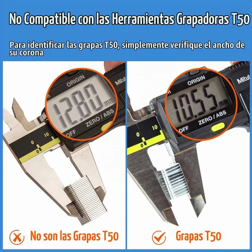 Vista 3 de meite Grapas de tapicería galvanizadas 21GA, corona de 1/2 pulgada, pierna