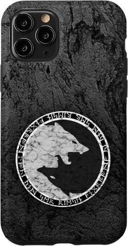 Vista 29 de Fenrir Wolf of Odin in Circle of Norse Runes Case for iPhone 17
