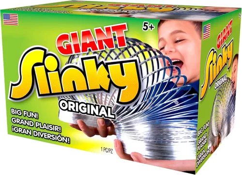 Vista 6 de Just Play - Slinky original gigante, resorte que camina de juguete, Slinky de metal, recuerdos de fiesta, juguetes antiestrés, rellenos