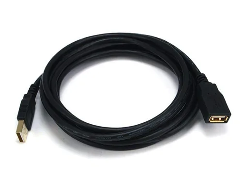 Vista 15 de Monoprice Cable de extensión USB 2.0 A macho a hembra de 3 pies 28/24 AWG (chapado en oro) (105432), color negro