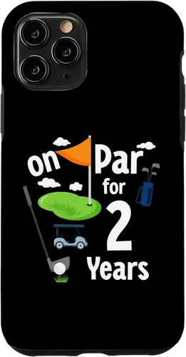 Vista 10 de Funda para iPhone 15 On Par 2nd Birthday Golf Player Theme 2 Year Old B-Day
