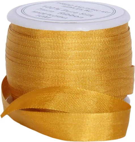Vista 58 de Threadart Cinta de seda 100% pura - 3 tamaños - Docenas de colores - Castaño - 2 mm No. 524 Soft 100% pure silk ribbon on a single spool - perfect