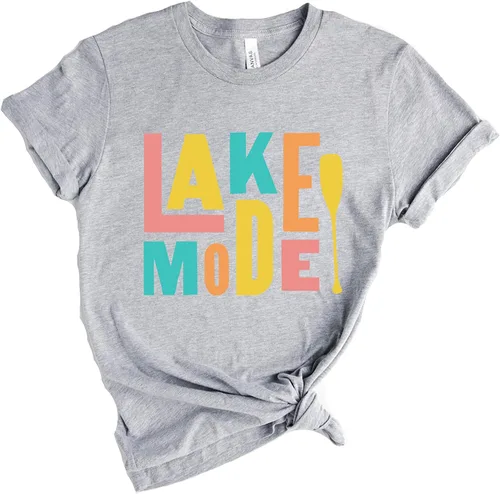 Vista 3 de Lake Mode Shirt, Summer Shirt For Women,Lake Vibes Shirt,Lake Camping Group Shirts,Summer Gifts,Nature Lover,Lake Trip Shirt for Family