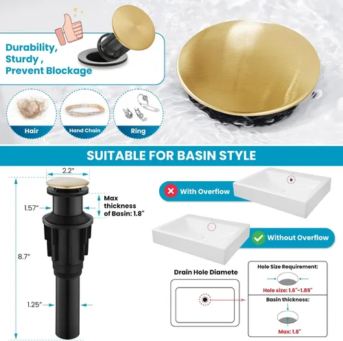 Vista 3 de gotonovo Grifo para lavabo de recipiente, boquilla giratoria 360°, grifo de baño de una sola manija, alto, 1 agujero, lavabo de granja, grifo