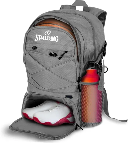 Vista 10 de Spalding Mochila deportiva de baloncesto Mochila grande negra con compartimento para zapatos y pelotas Regalos para jugadores de baloncesto