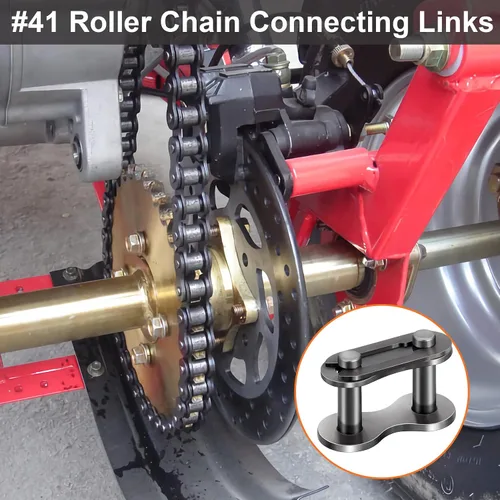 Vista 4 de PAGOW 16PCS #41 - Enlaces de conexión de cadena de rodillos, conector maestro Heavy Duty Manganese Steel Chain Master Link for Bycicles, Mini