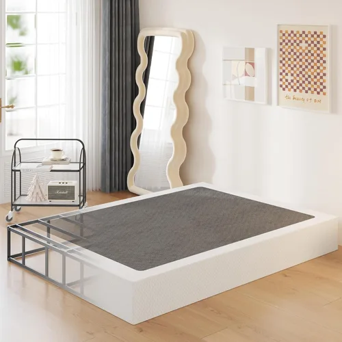 Vista 11 de Yicensen - Base de cama de perfil bajo con somier metálico de 1,6 pulgadas, resistente para cama individual, base de colchón robusta, fácil montaje