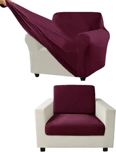 Vista 161 de Funda para Sofá de Terciopelo, Fundas Elásticas para Sofá para Funda Principal Separada/Respaldos y Cojines de Asiento, Funda para Sofá, para Fundas