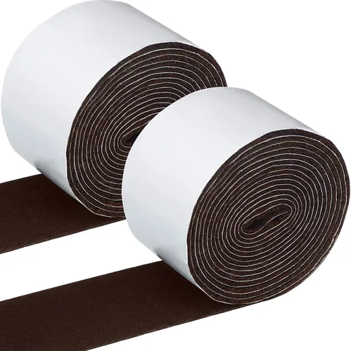 Vista 10 de Shappy Paquete de 2 tiras de fieltro con parte trasera adhesiva, rollo de cinta de fieltro, antideslizantes, autoadhesivas, cortables para muebles