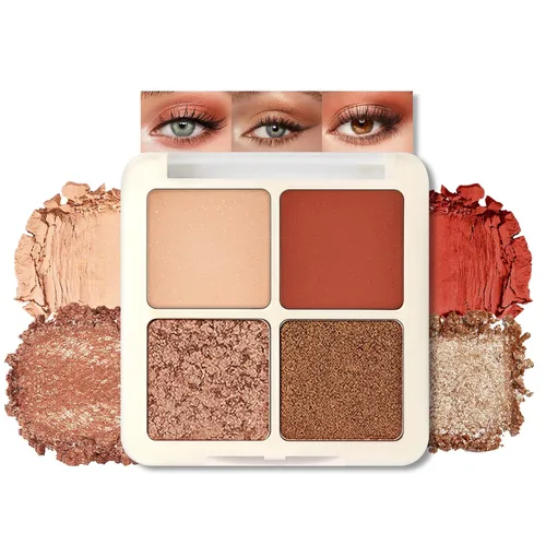 Vista 12 de Erinde Paleta de maquillaje de sombra de ojos de 9 colores con purpurina y lavanda brillante y mate, violeta, malva, púrpura oscura, plateado