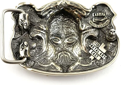 Vista 2 de Hebilla de cinturón Viking, hecho a mano guerrero escandinavo militar sólido hebilla de cinturón de plata alemana