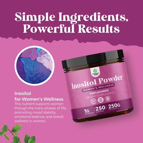 Vista 7 de Polvo de mio-inositol y D-Chiro Inositol Premium - Suplemento de apoyo de fertilidad con mio-inositol - Restaura el equilibrio y la claridad