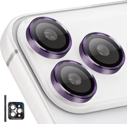 Vista 14 de Protector de Lente de Cámara para iPhone 17 Pro/17 Pro Max, Protector de Cámara de Vidrio Templado Individual con Bandeja de Instalación Compatible