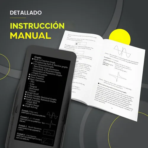 Vista 5 de Calculadora científica TOVO de CATIGA con funciones gráficas, múltiples modos, 360 funciones, pantalla grande, interfaz intuitiva para Negro grafito