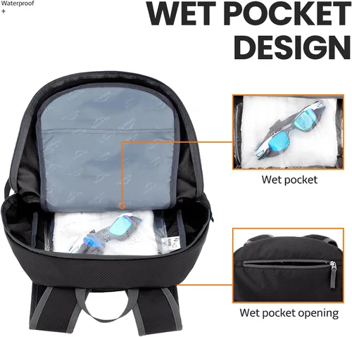 Vista 2 de Venture Pal - Mochila de senderismo ligera y plegable para viajes de 40L, para día a día - Negro