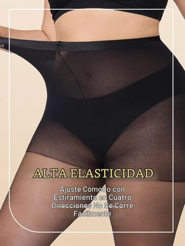 Vista 4 de Manzi - 2 pares de medias de control de talla grande para mujer ultrasuaves